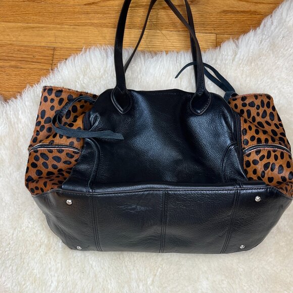 Aimee Kestenberg Chelsea Novelty Tote Bag - Honey Cheetah Calf Hair - Picture 8 of 8